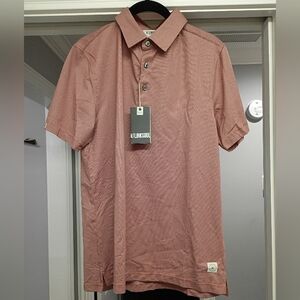 Linksoul Men's Size Small Clay Red Polo Shirt New